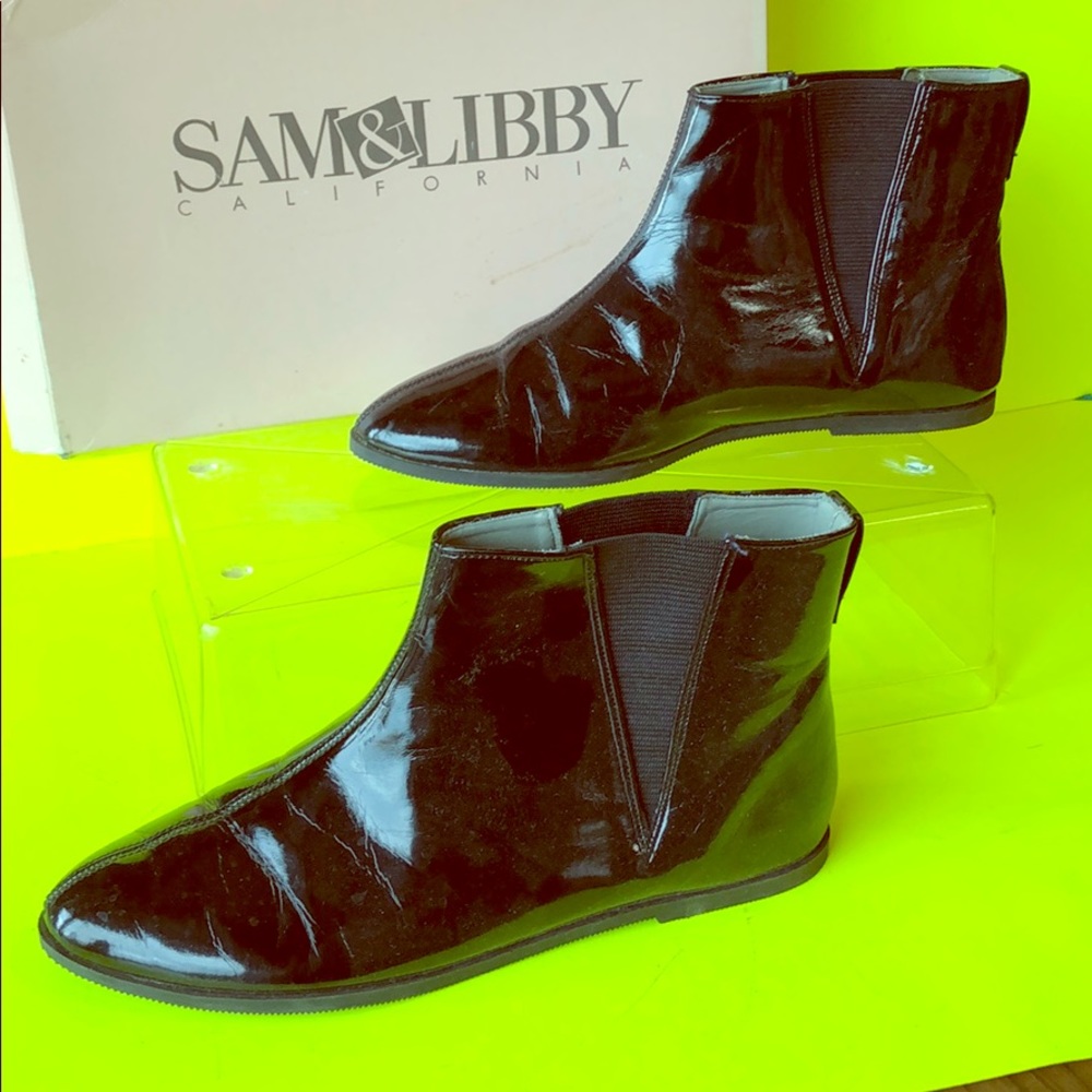 Sam & Libby slip on rain boots short 9